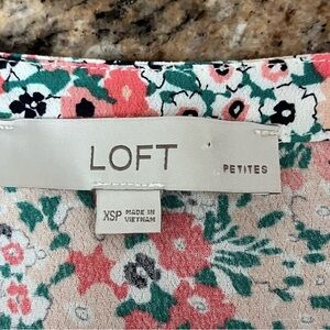 LOFT Petite Floral Print Dress